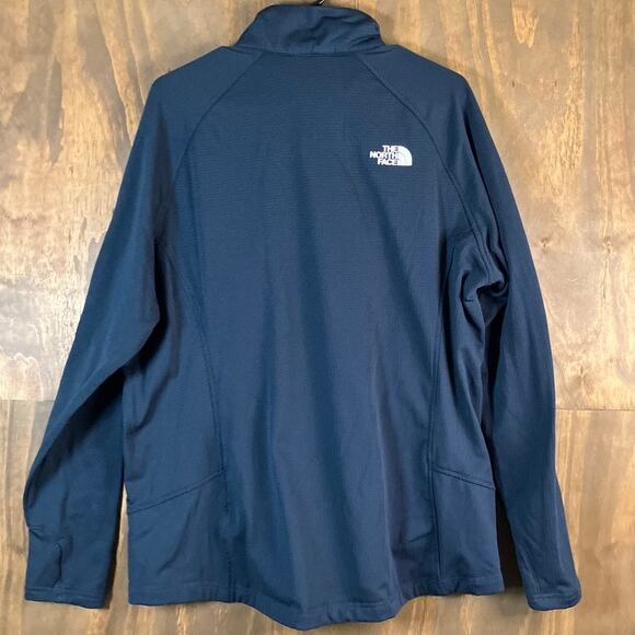 The North Face Womens Sweatshirt Navy Blue 1/4 Zip Mock Long Sleeve Stretch XXL - Picture 10 of 12